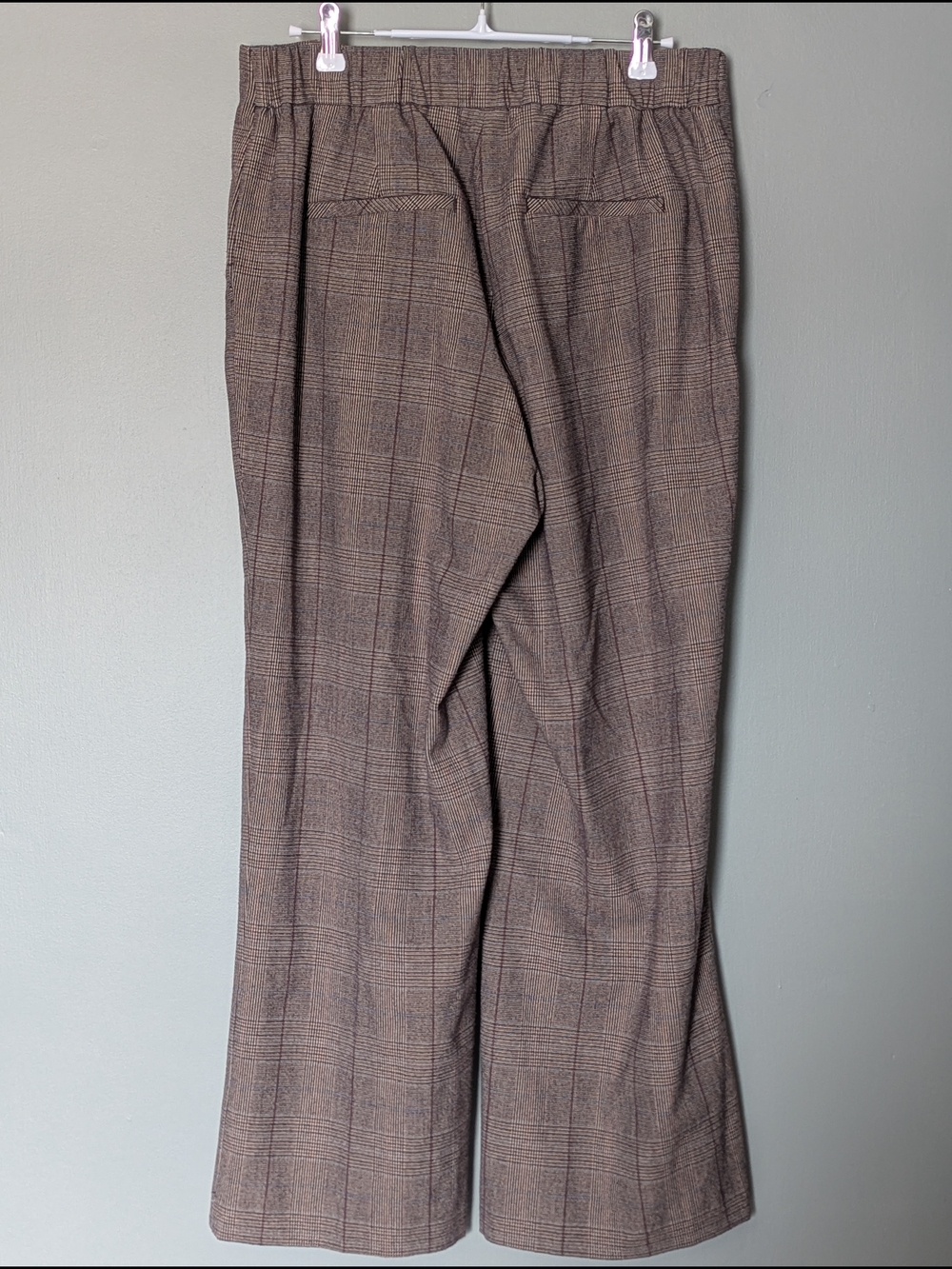 Point Zero Women's Wide-Leg Plaid Dress Pants Dark Academia Corporate Chic - Picture 5 of 14